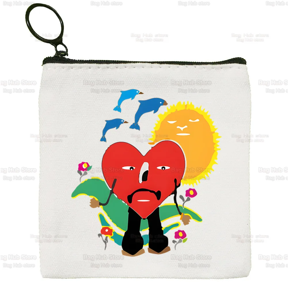 Un Verano Sin Ti Music Album Cute Mini Coin Purse Canvas Student Wallet Coin Case Zipper Hand Female Key Case