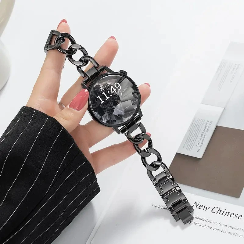 Металлический браслет-цепочка для Samsung Galaxy Watch 4 5 6 3 40 мм 44