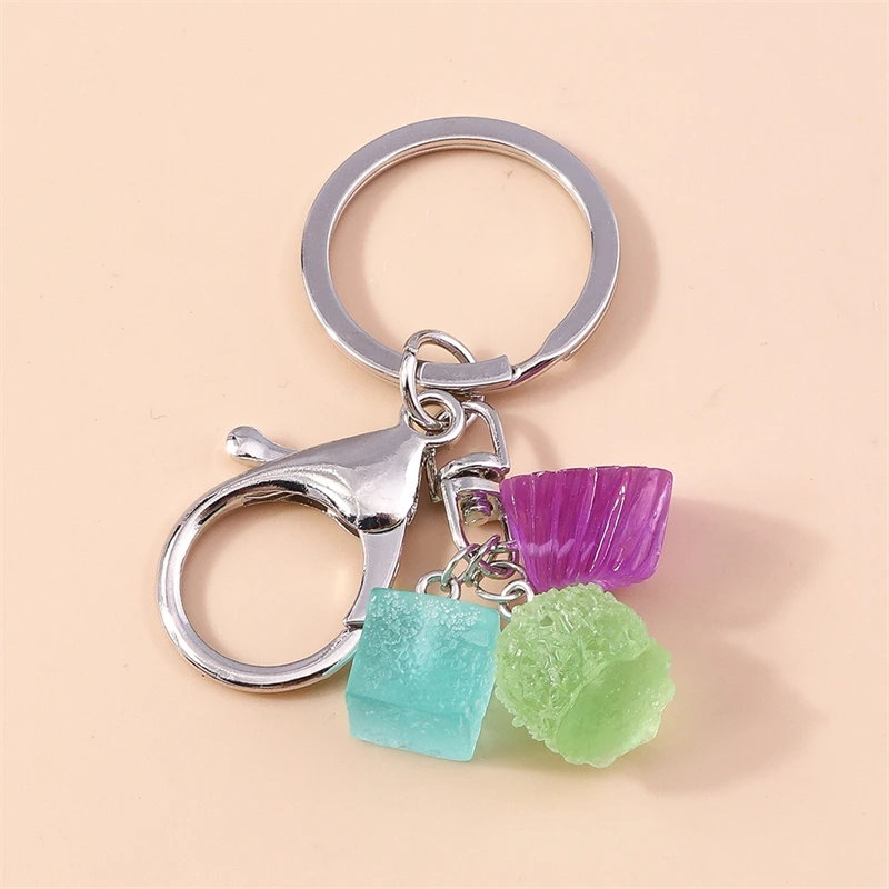 

Cute Colorful Candy Charms Keychains for Car Key Souvenir Gifts for Women Men Handbag Pendants Keyrings DIY Jewelry Accessories