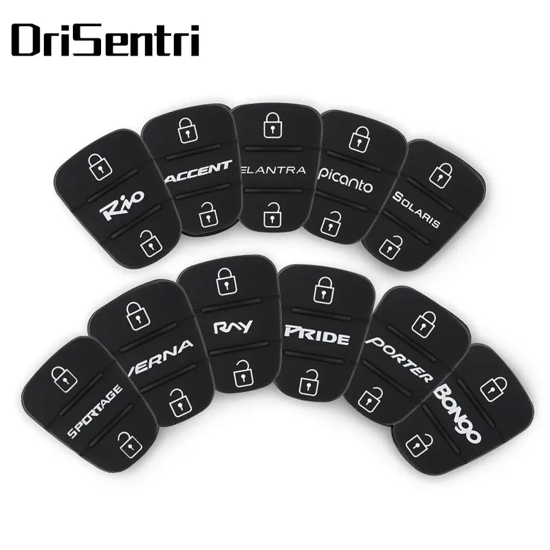 

3 Buttons Rubber Pad Insert Replacement Fit for Ceed Hyundai Solaris Accent Tucson Kia Rio Flip Remote Car Key Shell