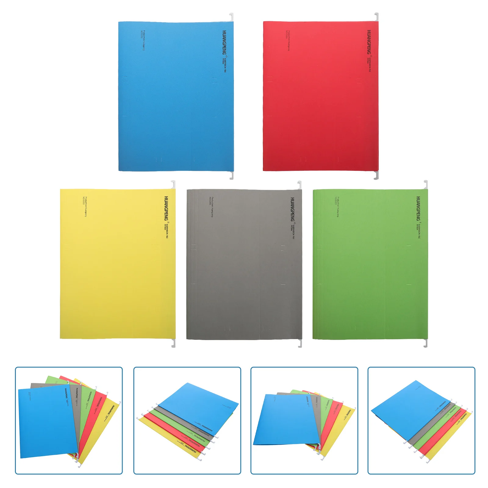 

5pcs Paper File Folders A4 Suspension Folders File Holders for Home School