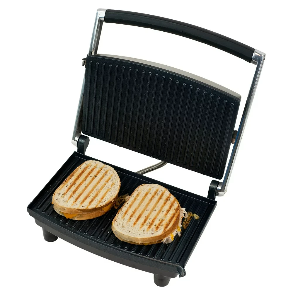 

Гриль и изысканная сэндвич-машина для здорового приготовления пищи-внутренний гриль с капельным подносом от (серебристый)