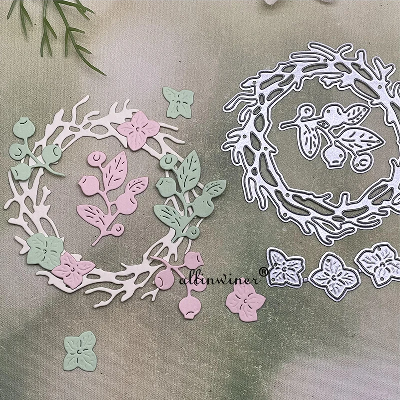

Flower fruit branch ring Metal Cutting Dies Stencils Die Cut for DIY Scrapbooking Album Paper Card Embossing