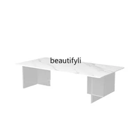 hj acrylic suspension tea table stone plate household small apartment minimalist rectangular tea table