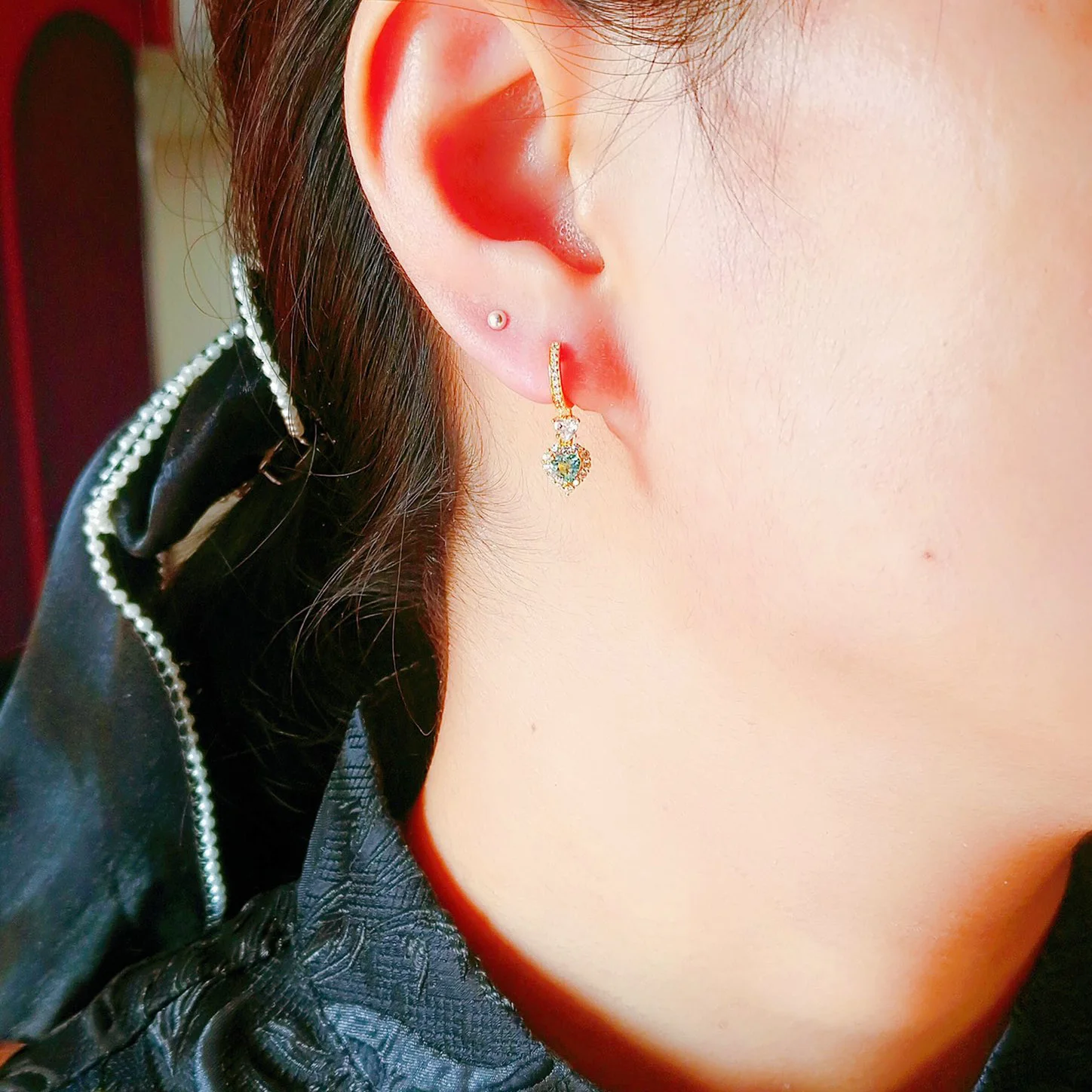 Серьги-капли Ables Chic из чистого серебра 925 пробы с натуральным аквамарином и