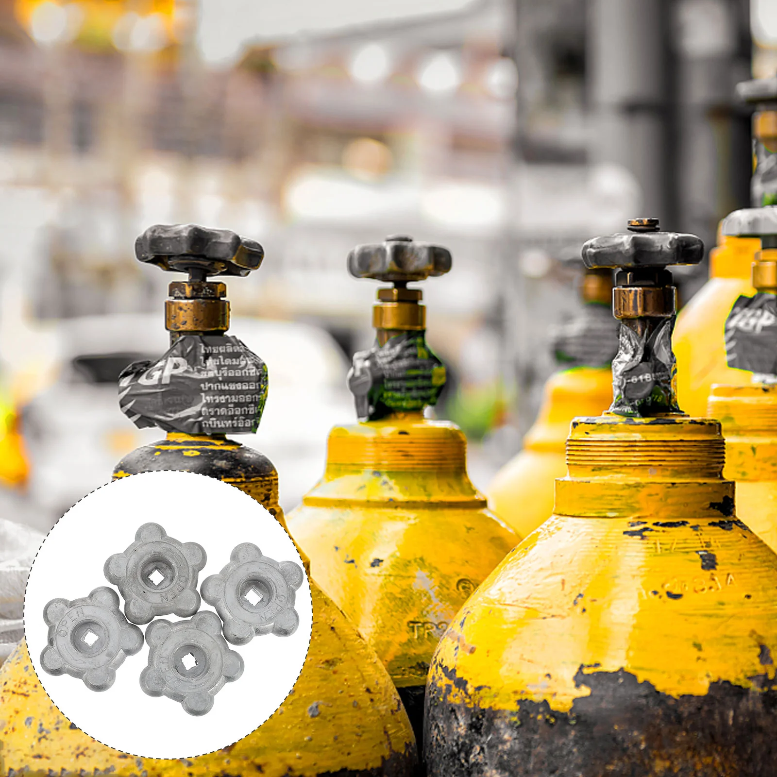 

4 Pcs Valve Hand Wheel Decorative Supply Accessory Appendix Valves Aluminum