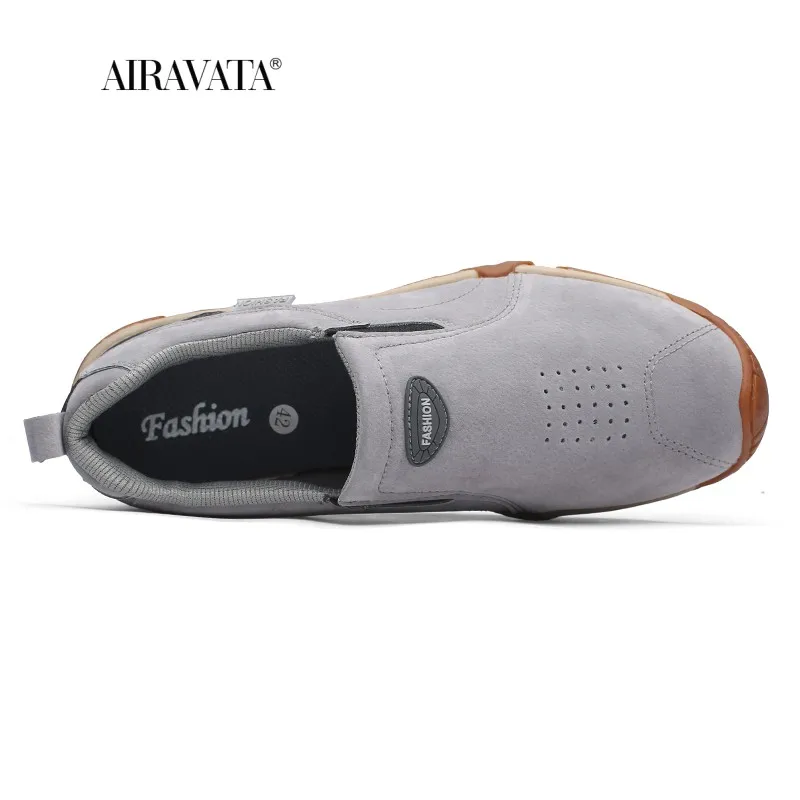 Men Casual Sneakers Leather Breathable Outdoor Hiking Shoes Men Non-Slip Trekking Shoes Mens Moccasins Zapatos Hombre