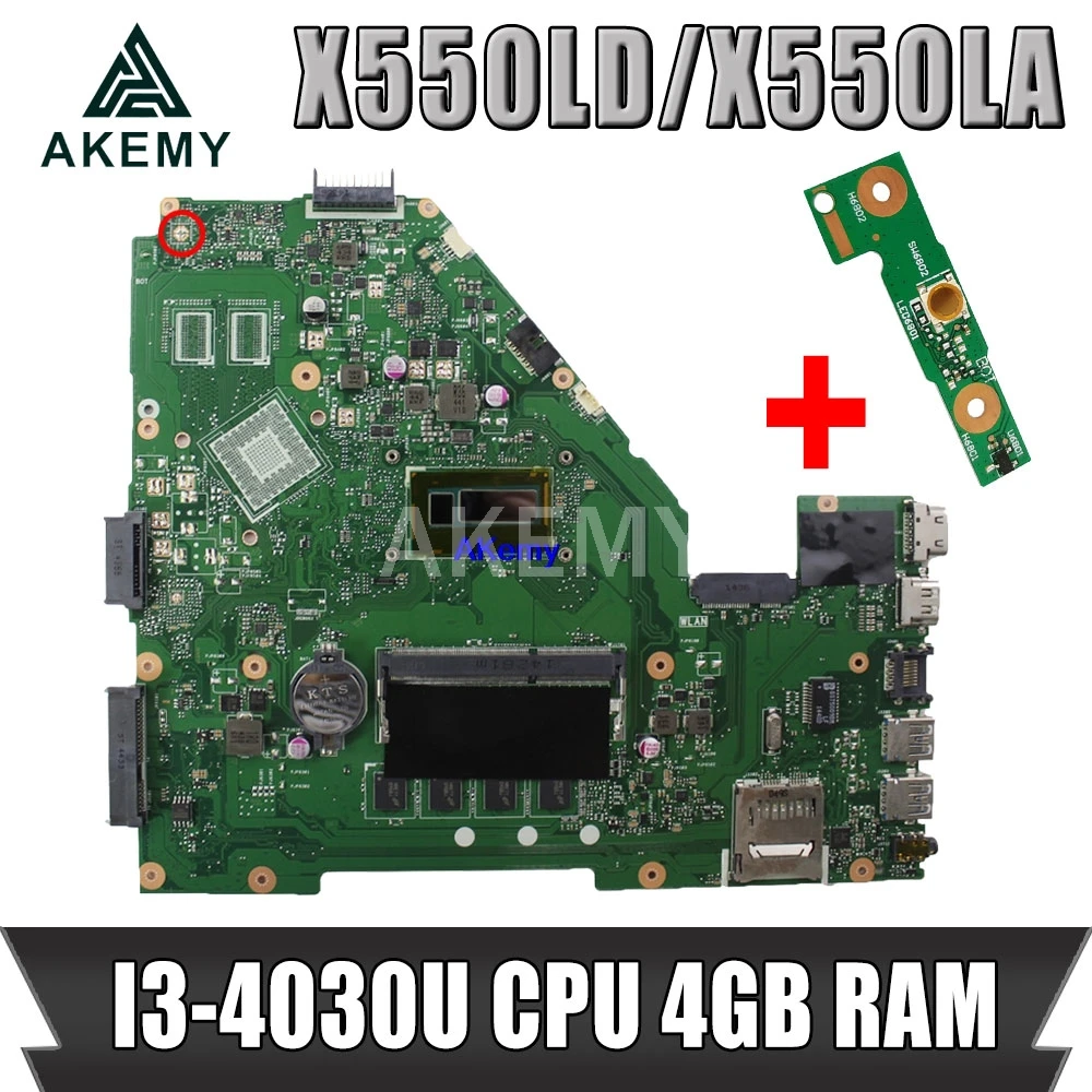 

Материнская плата X550LA I3-4030U CPU 4 Гб RAM EDP для Asus A550L X550LD R510L X550LC X550L X550 материнская плата для ноутбука X550LA