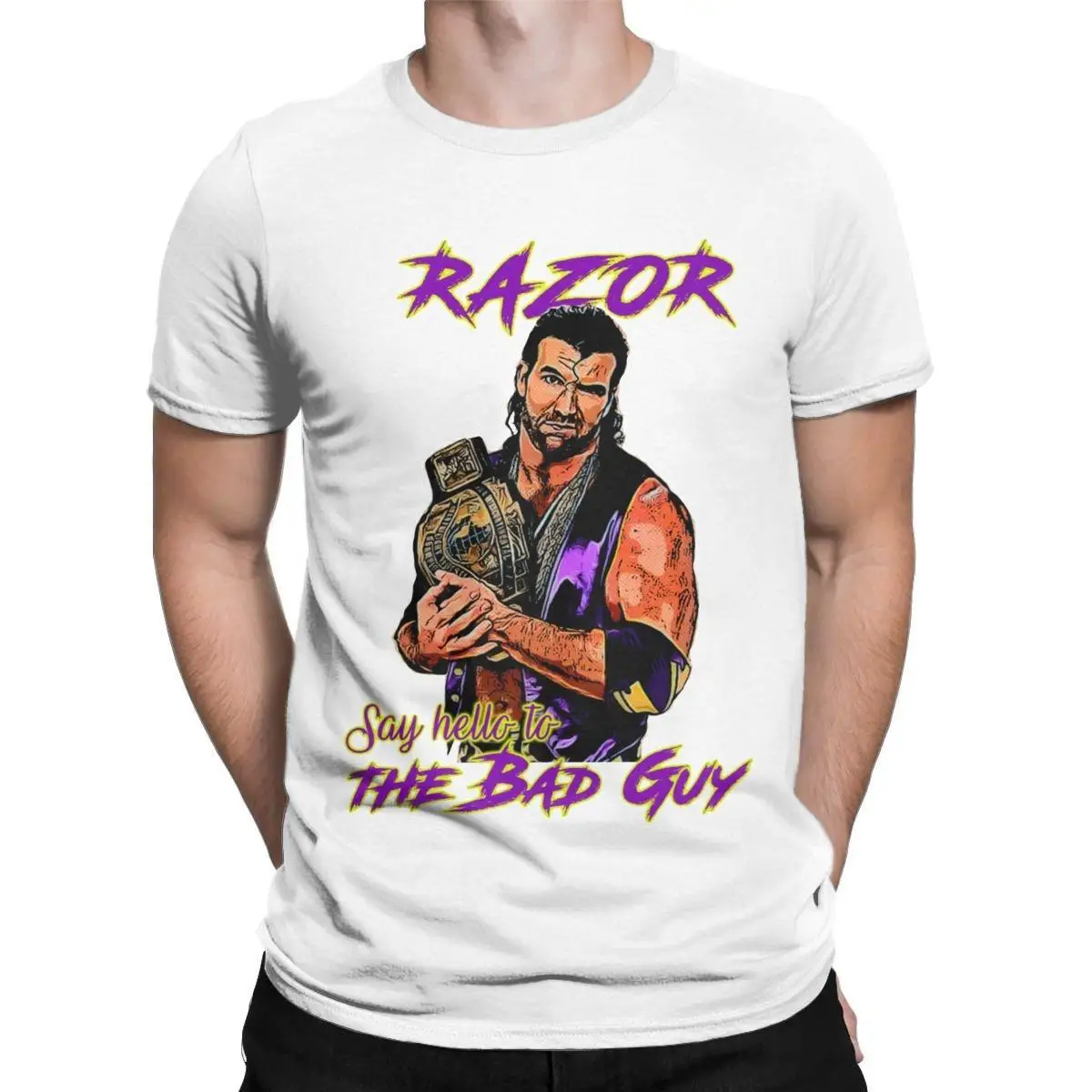 

Men's Razor Ramon The Bad Guy T Shirts Wrestling Legend Cotton Clothing Funny Short Sleeve O Neck Tee Shirt Plus Size T-Shirt