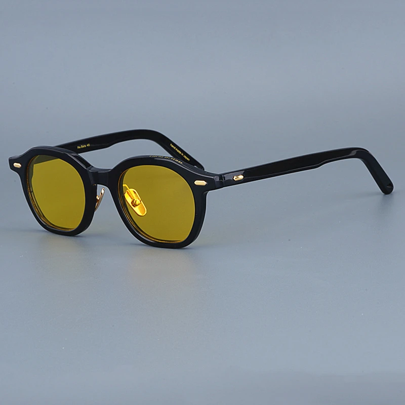 Женские и мужские винтажные очки-авиаторы асимметричные многоугольные