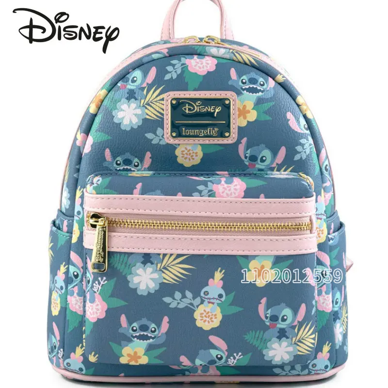 Disney Stitch New Mini Backpack Luxury Brand Women's Backpack Leisure Versatile Travel Backpack Cartoon Children's Book Bag
