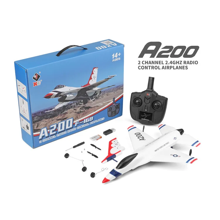 

A200 Remote Glider F16 RC Fighter EPP Foam Six Axis Gyro Fixed Wing Aircraft RTF RC Quadcopter Model Boy Gift