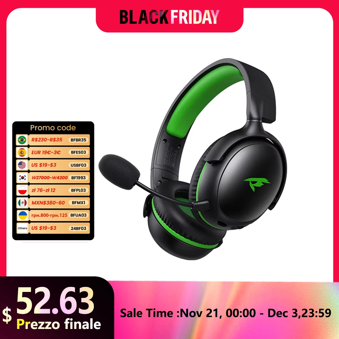 Kofire XG-ONE Игровая гарнитура XBOX 2 4 ГГц с микрофоном ENC Накладные наушники 53 мм