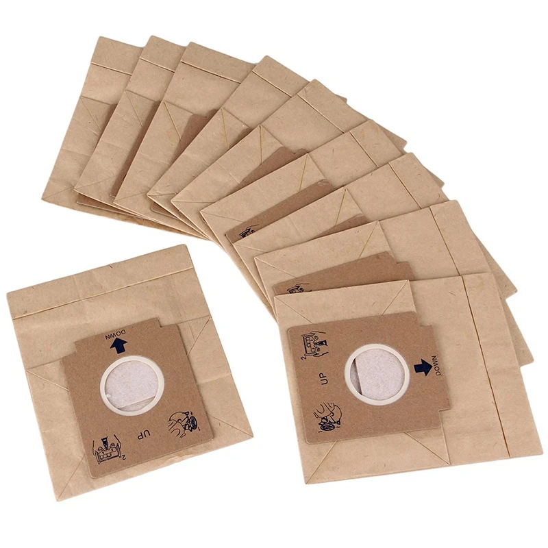 

10 Pcs Vacuum Cleaner Kraft Paper Dust Bags Dual Filter Dust Bag Fit for Z1480 ZW1200-211 ZC1120B ZC1120R ZC1120Y ZMO1510 ZMO