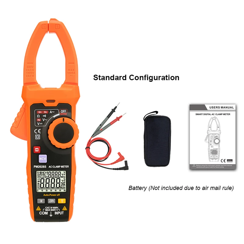 Electrician AC Current Clamp 1000A Digital Multimeter Pliers Ammeter NCV AC/DC Voltage Tester Frequency Meter Amperometric Clamp images - 6