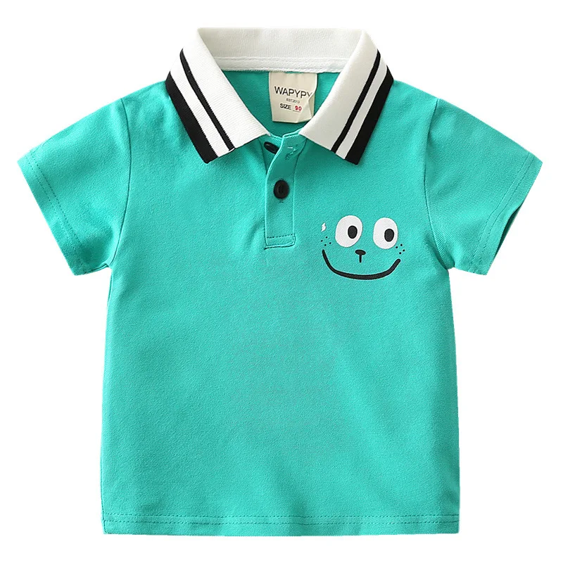 

От 2 до 6 лет одежда для маленьких мальчиков летняя футболка с короткими рукавами и милым рисунком повседневная одежда для мальчиков, футбол...