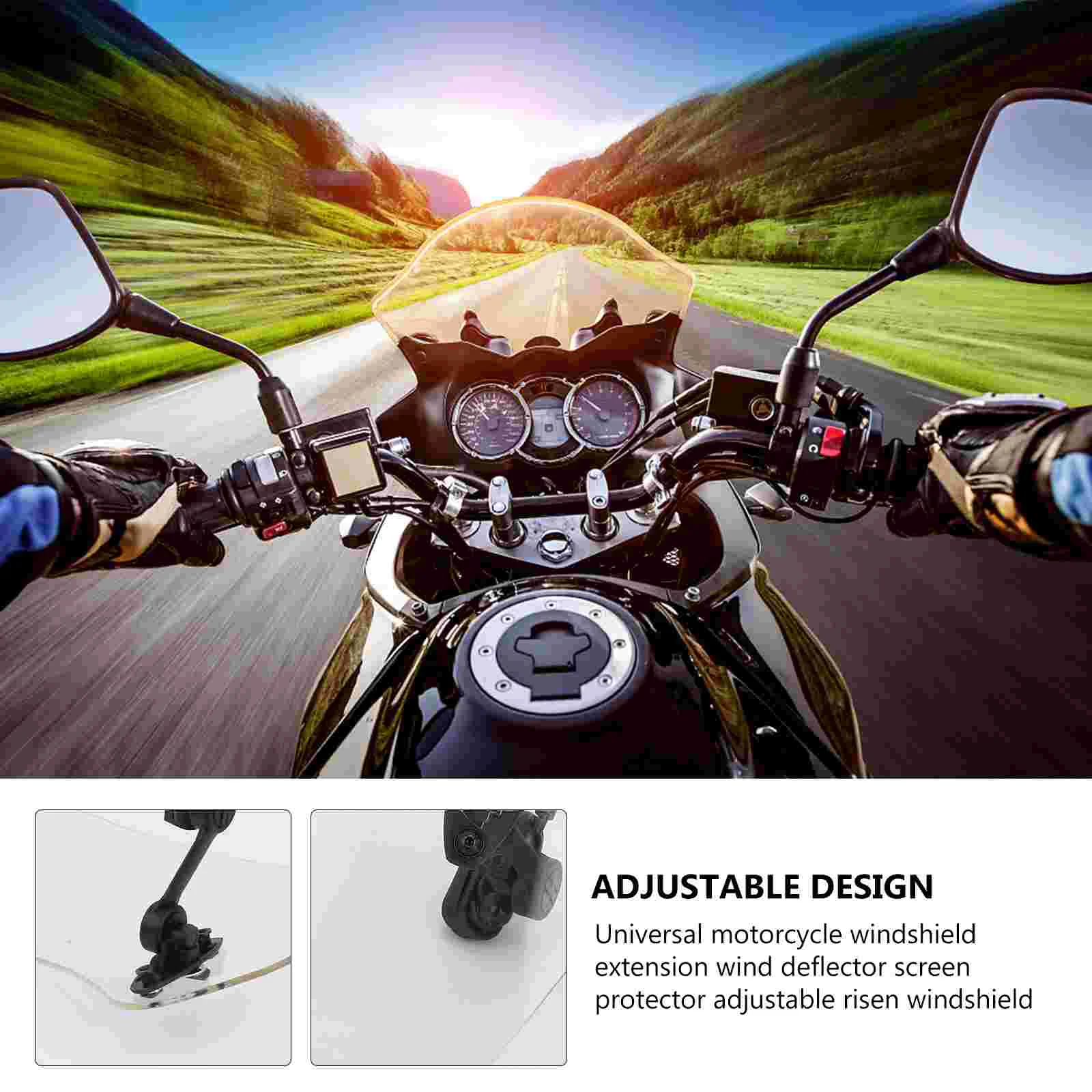 1 PC Durable Universal Motorcycle Wind Deflector Windshield Extension |