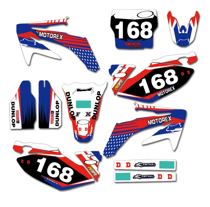 

Motocross tema графические фоны, наклейки, Стикеры, наборы для Honda CRF450R CRF450 2005 2006 2007 2008 CRF 450R