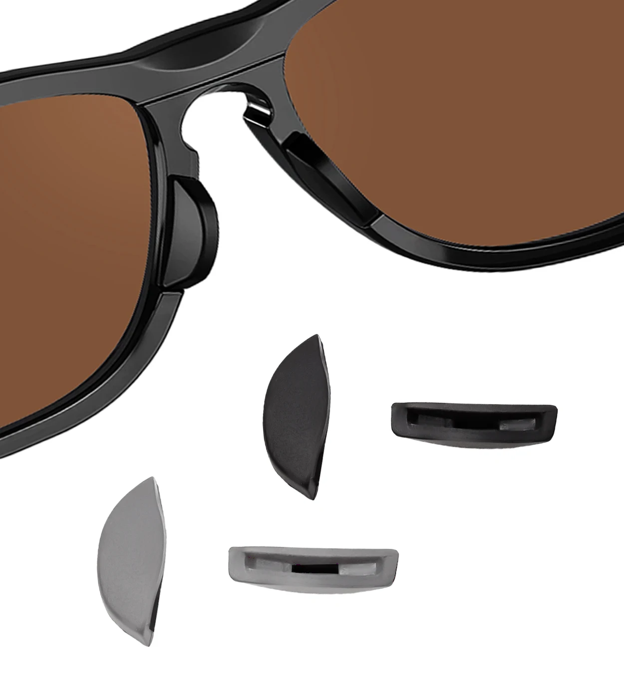 Фото Антиоскользящие сменные накладки на носоупоры для оправы Oakley HSTN SQ OO9533 - гигиеничный и приятный для кожи материал №1