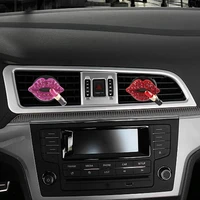 interior accessories sexy aromatherapy car styling red lip vent fragrant diffuser perfume clip car air freshener