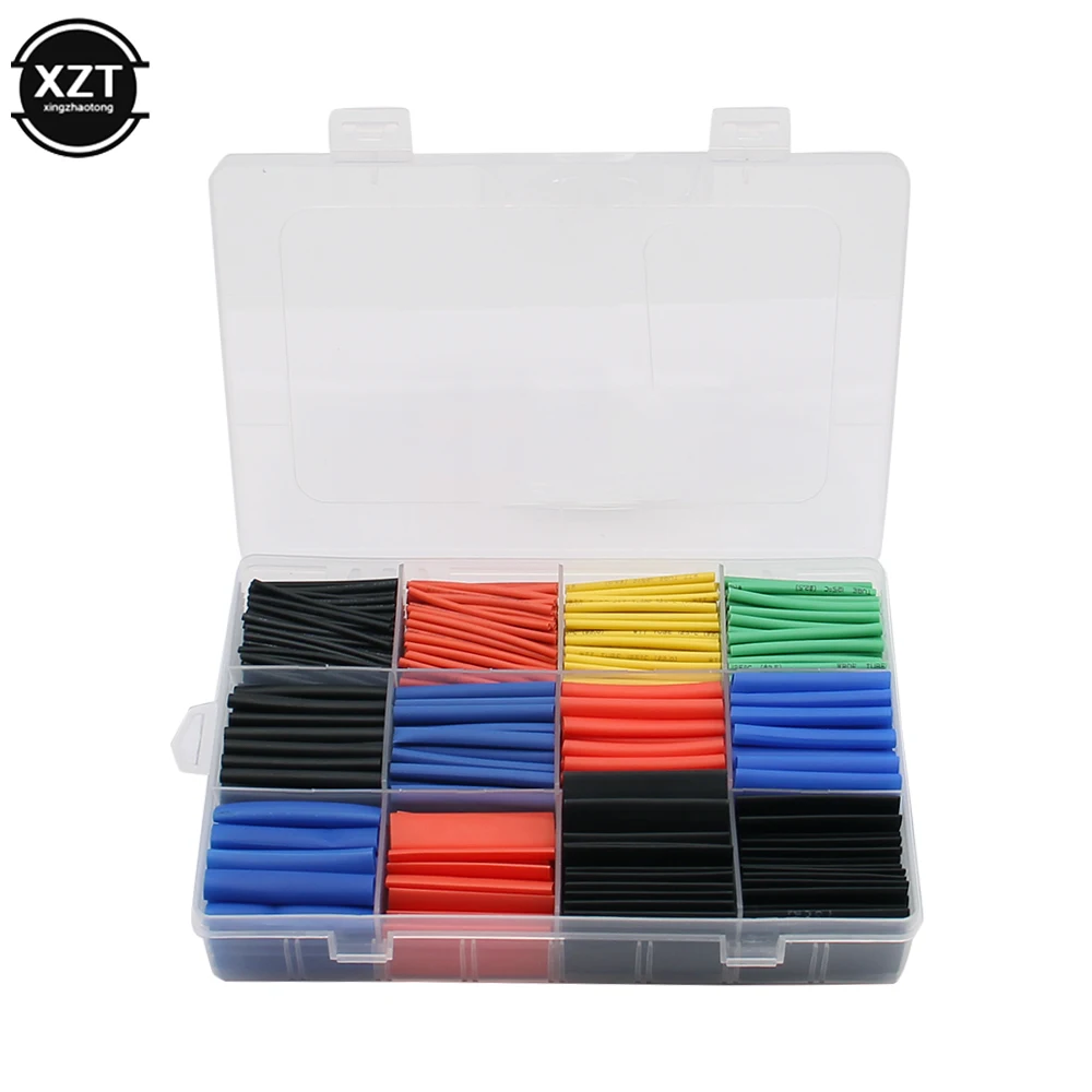 

328 pcs Set Heat Shrink Tube Assorted Insulation Shrinkable Tube 2:1 Wire Cable Sleeve Kit can Dropship notplastic box