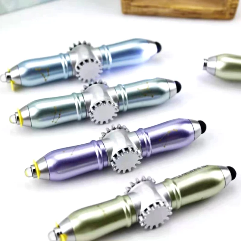 

Вращающаяся ручка с гироскопом для сенсорного экрана, Вращающаяся ручка, синяя шариковая ручка, праздничная Вращающаяся ручка для сотового...