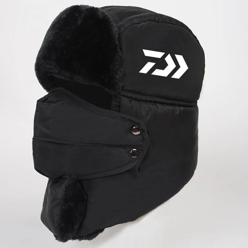 

Зимняя теплая Бейсболка Daiwa с защитой ушей, рыболовная Кепка для лица для мужчин и женщин, ветрозащитная Водонепроницаемая Лыжная Кепка, бар...