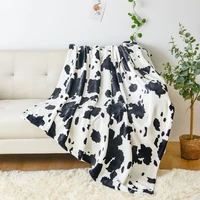 cow blanket home textiles flannel polyester blankets bedding cover home decor soft household throw for home hotel bedroom