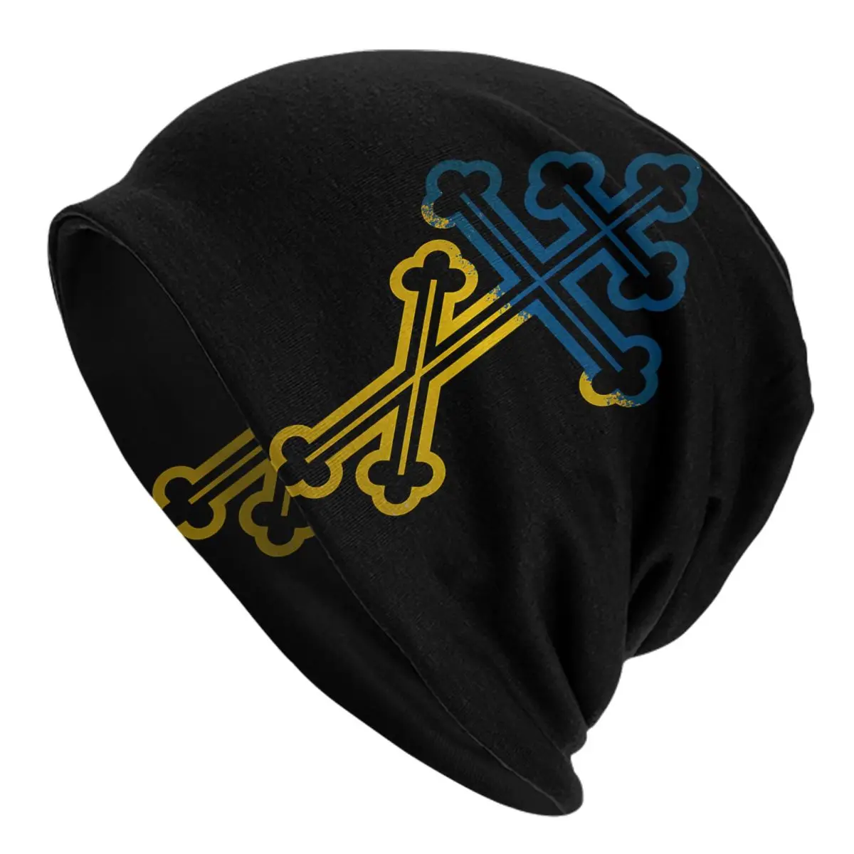Ukrainian Orthodox Cross Adult Men's Women's Knit Hat Keep warm winter Funny knitted hat