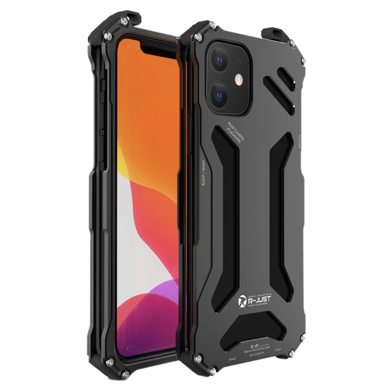 

Luxury Case For Iphone 13 12 11 Pro XS Max X SE Mini Aluminum Metal Heavy Duty Armor Cover 8 7 Shockproof Dropproof Bumper Frame