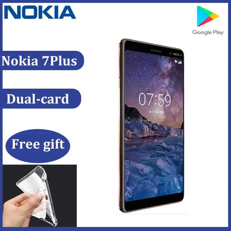 

Nokia 7 plus Android Smartphone Full Screen Dual SIM 4G Black 6+64G Senior PhoneNokia 7plus Fashion Phone