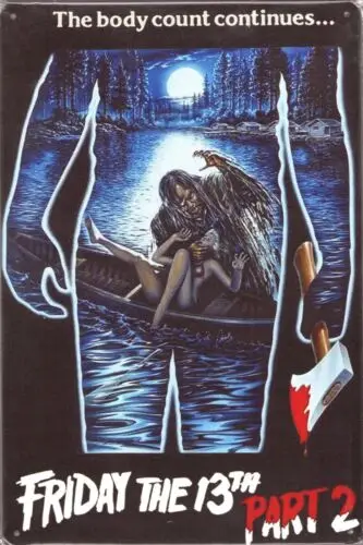 Пятница 13-я часть 2-Джейсон вурхисс страшный фильм Оловянная металлическая