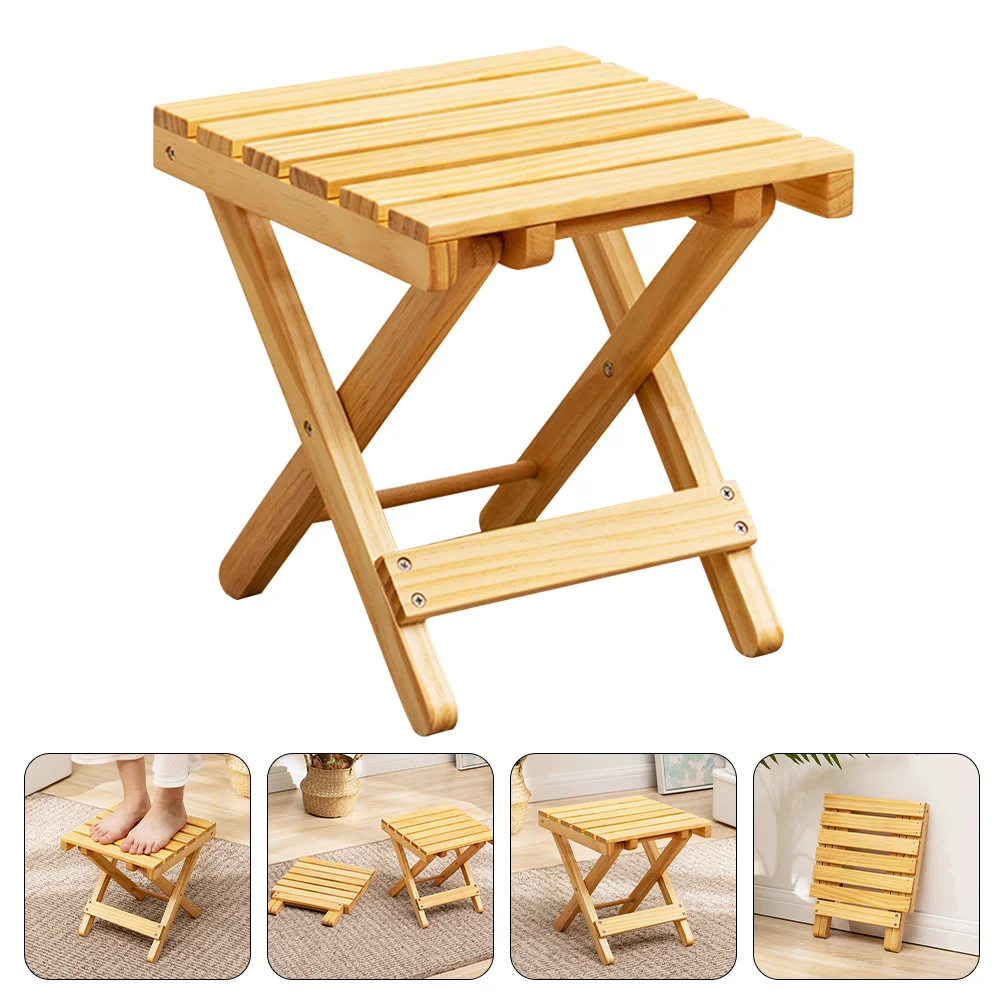 

Wood Small Table Serving Desk Rack Outdoor Picnic Tables Flower Stool Folding Side Pot Wooden Kids Foldable