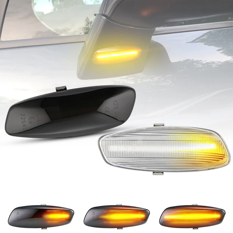 

For Peugeot 207 308 3008 5008 RCZ Partner Citroen C3 C4 C5 DS3 DS4 LED Side Marker Lamp Under Mirror Turn Signal Amber Lights