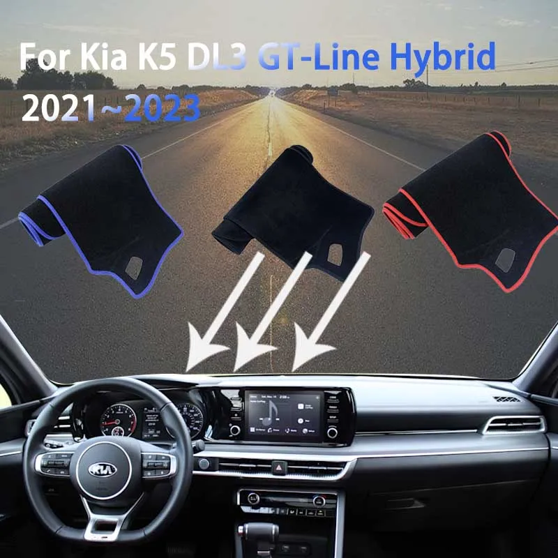 

Dashboard Cover Pad for Kia K5 DL3 GT-Line Hybrid 2021 2022 2023 Anti-slip Auto Mat Carpet Panel Rugs Car Accessories Stickers