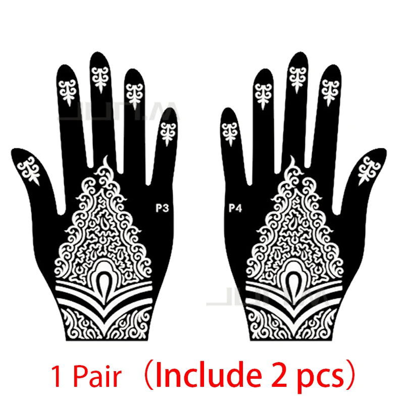Пара маски для рук Haina P69 временные искусственные татуировки черные зарисовки