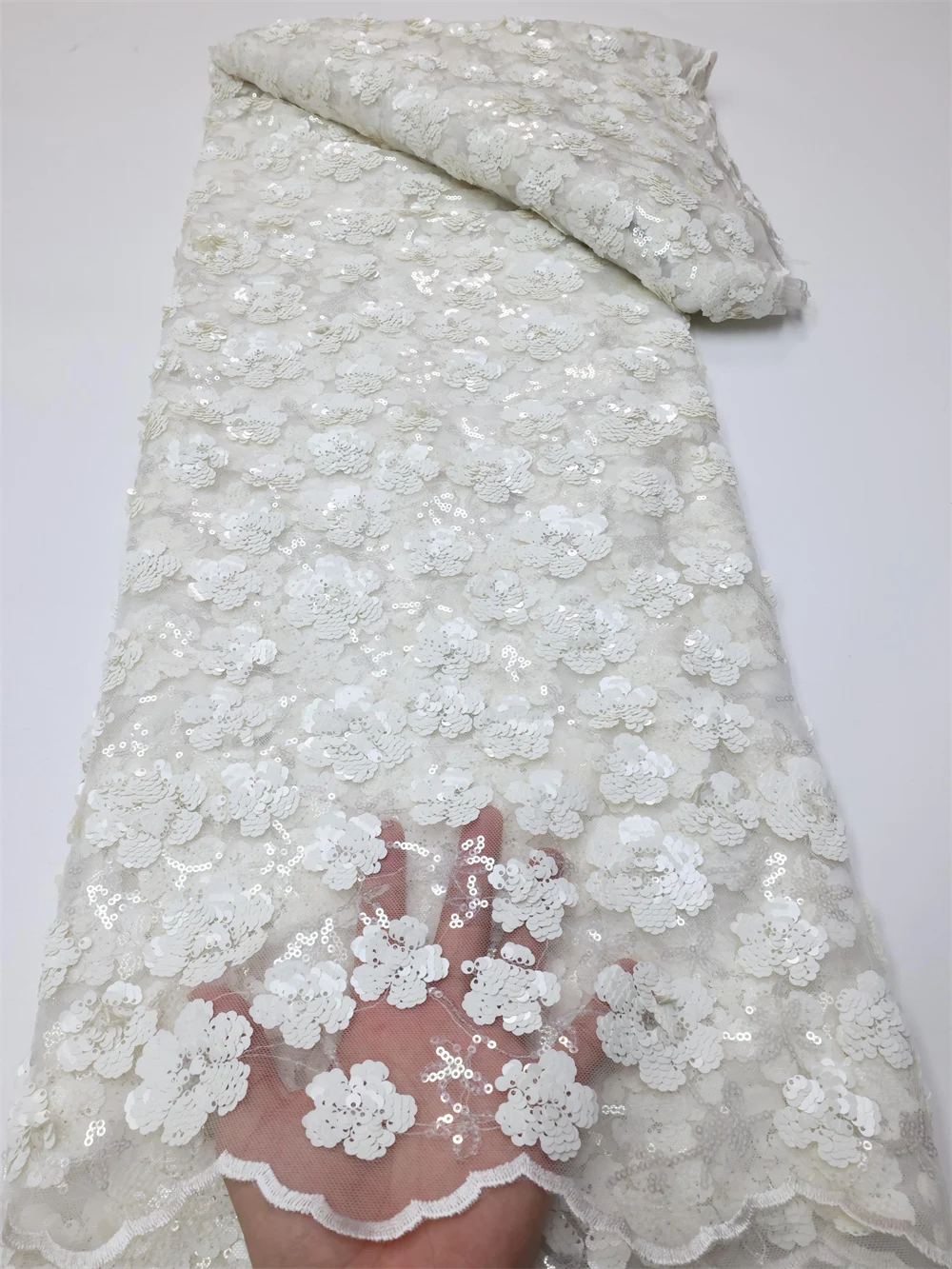 Ткань африканского кружева NI.AI 2022 высокого качества с пайетками французская сетка нигерийские тюли для женщин LY940