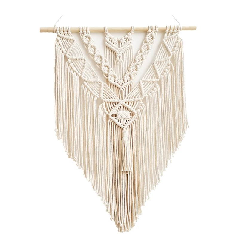 

Macrame Woven Wall Hanging, Boho Chic Home Decoration Art For Wedding Bedroom Living Room Background Wall