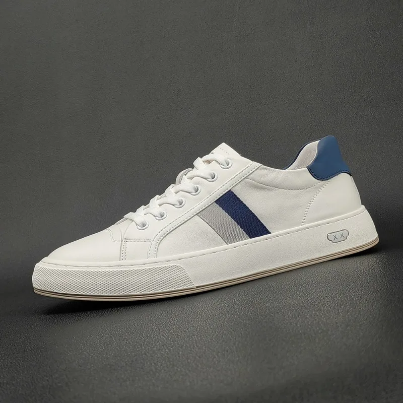 Кроссовки мужские из воловьей кожи роскошные дизайнерские повседневная обувь на