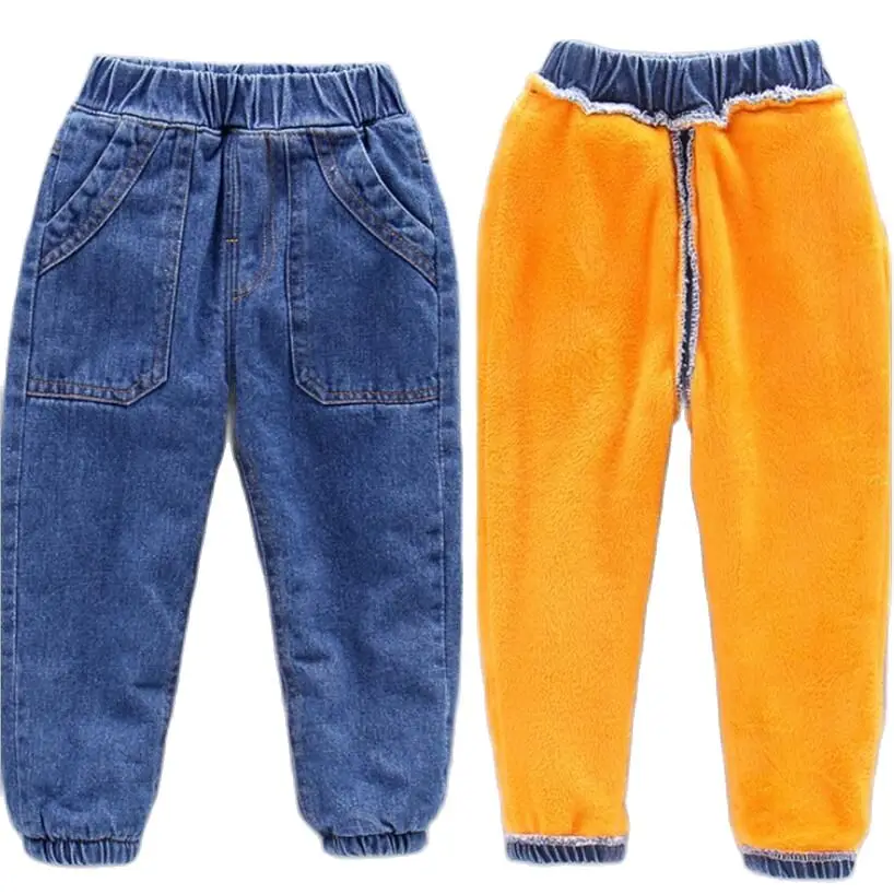 

Winter Baby Boys Trousers 1-6Y Little Kids Denim Jeans Cowboy Cotton Pants Clothes Children Fashon Outwear