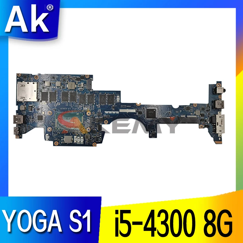

Оригинальный ноутбук Lenovo ThinkPad YOGA S1 материнская плата i5 i5-4300 CPU 8G 00HT187