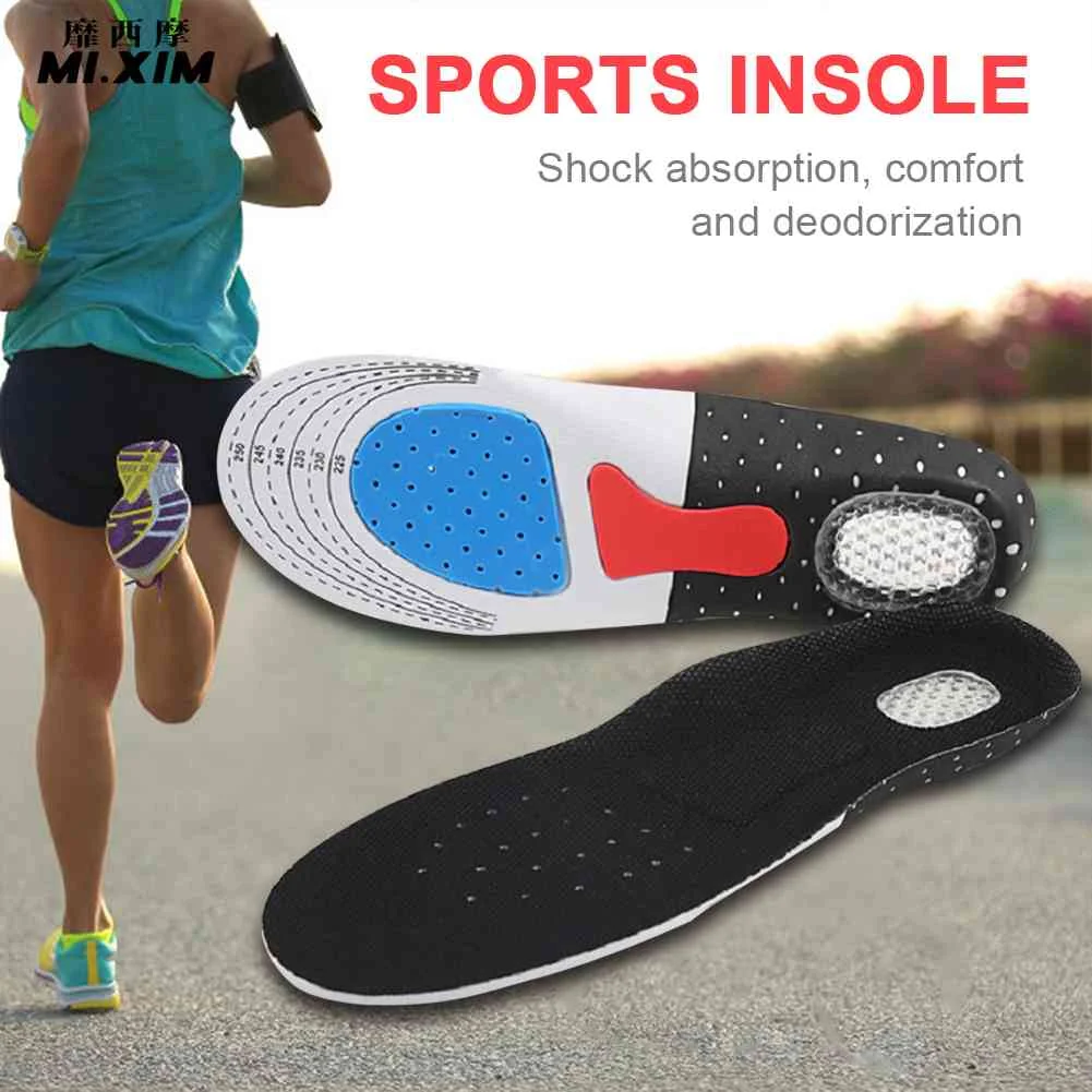 

Silicone Arch Support Insoles Men Women Orthotic Cushion Inserts Shock Absorption Breathable Running Gel Insert Feet Care