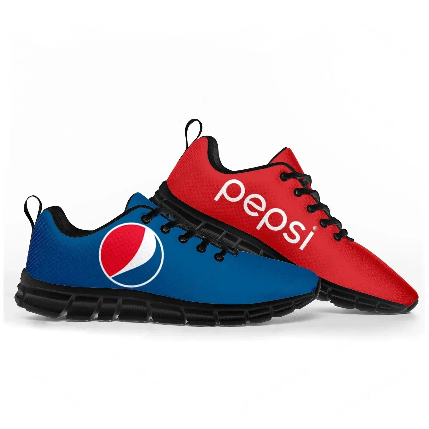 Фото Спортивная обувь P-Pepsi-Cola для мужчин и женщин, кроссовки на заказ, обувь индивидуального пошива, высокое качество, черные, для пар. №2