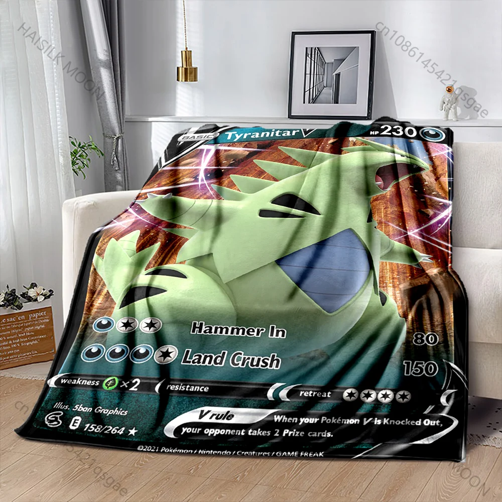 1 шт. одеяло с принтом покемонов детское для взрослых мягкое теплое постельное