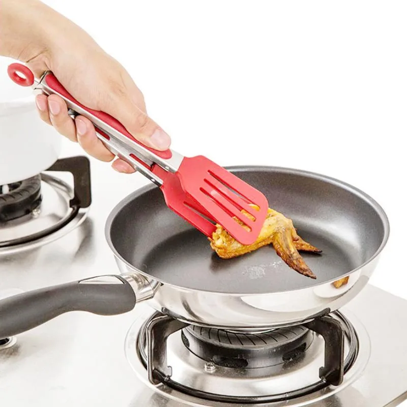 

2pcs Stainless Steel Food Tong BBQ Clamp Household Steak Bread Food Clip Kitchen Baking Gadget Cooking Accessories Bbq Tools