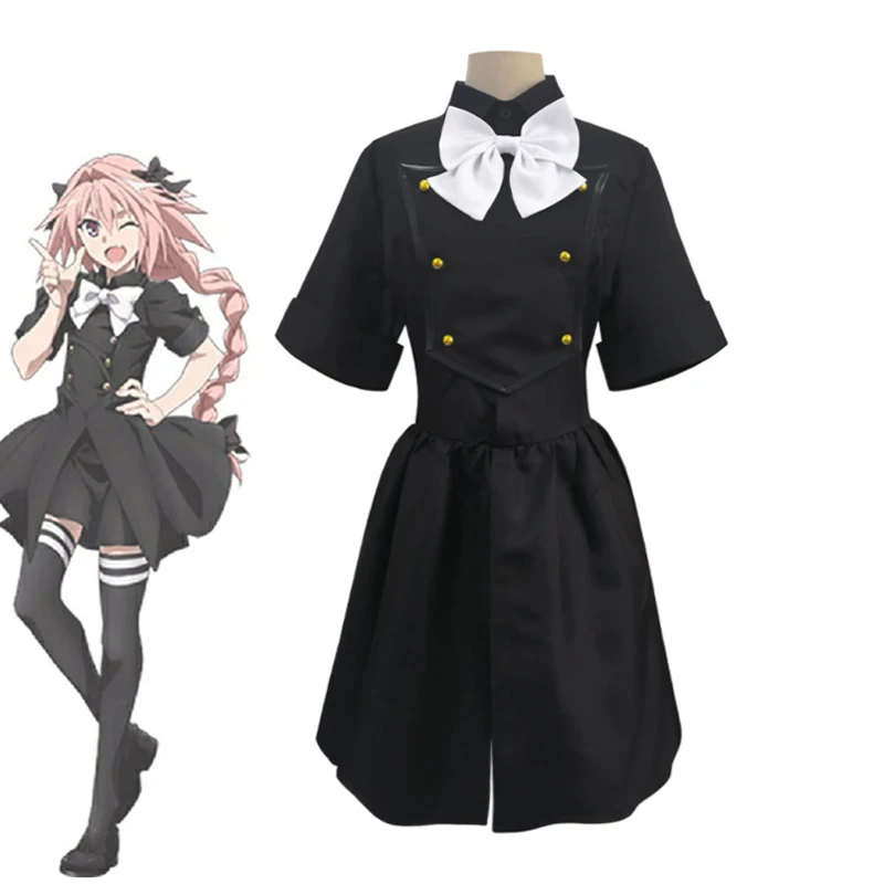 

Anime Fate/Apocrypha Astolfo Cosplay Costumes Astolfo Role Play Dress Uniform Accessories Full Set Women Girls Halloween Party