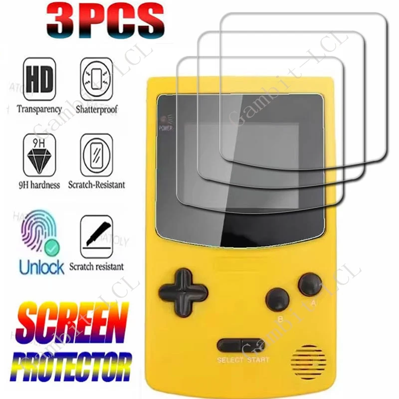 Фото 3 шт. защитных стекол 9H HD для игровых консолей Nintendo GB, GBA, GBC, GBP, GBA SP, HD, Game Boy, Game Boy Advance, Game Boy Color, Game Boy Advance SP, защитная пленка для экрана. №1