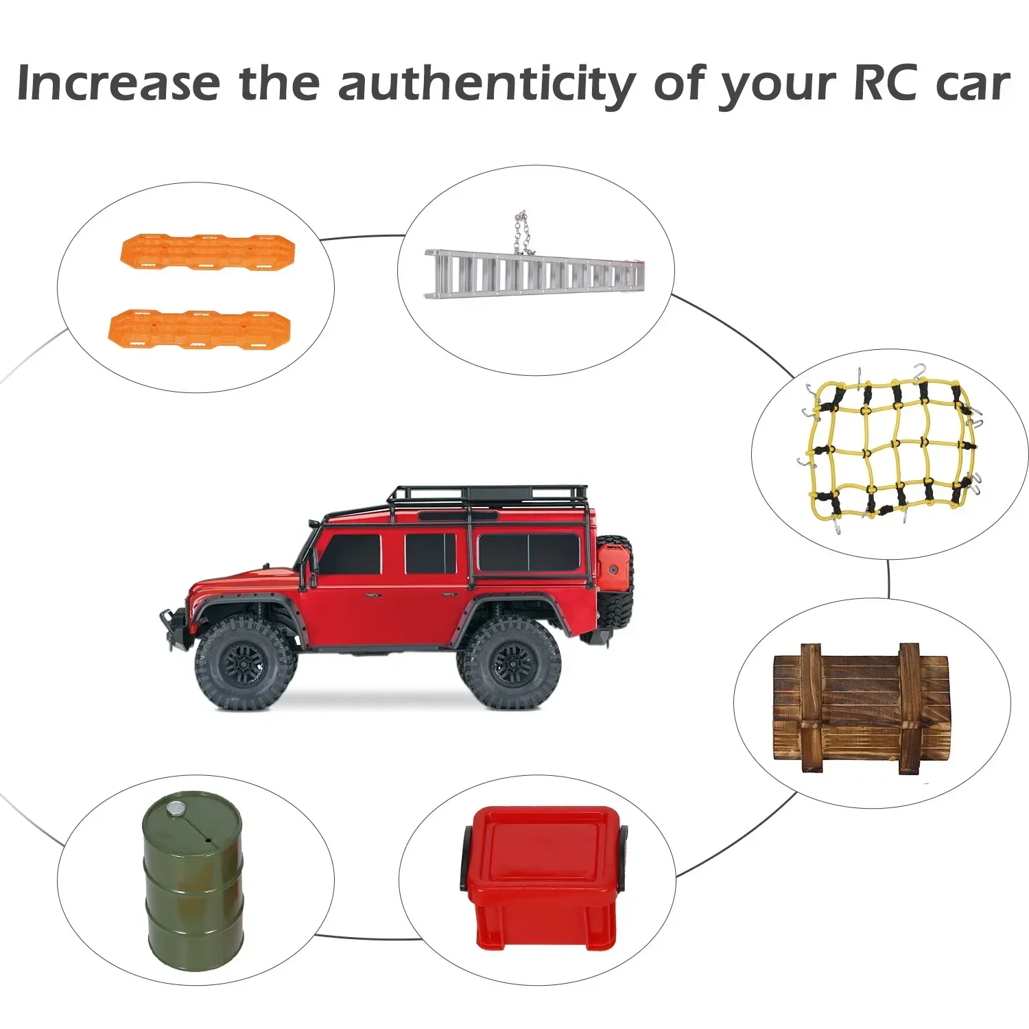 RC Rock Crawler Cars Декоративный набор Альпинистский автомобиль Моделирование стержня