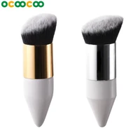 gold silver chubby pier oblique makeup brushes angled oblique foundation brush portable bb cream powder make up brush maquiagem