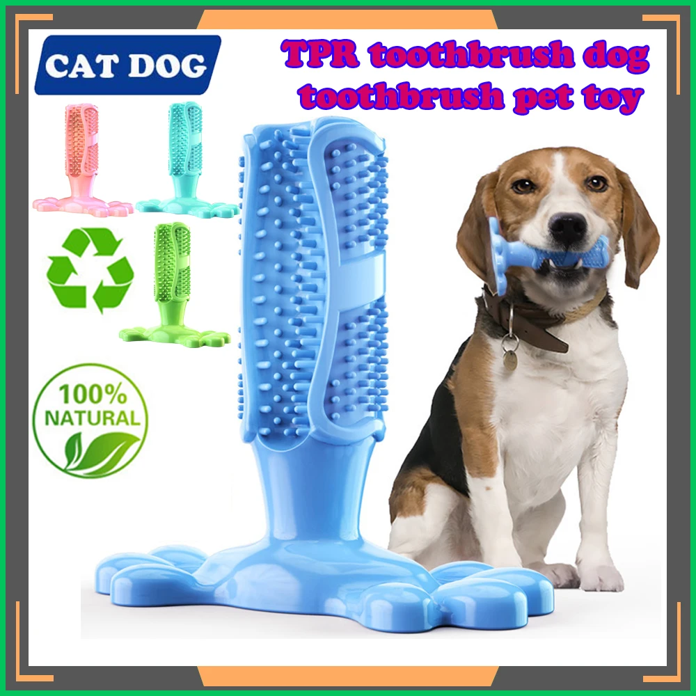 

TPR Healthy Rubber Teeth Cleaning Dog Toothbrush Pet Toy Dog Molar Stick Toy Puppy Chew Toy Pet Teeth Cleaning Supplies